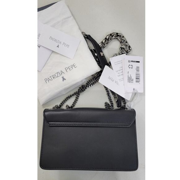 Patrizia Pepe Love Regimental Leather Crossbody Bag Gothic Whimsical Punk NWT - Picture 7 of 12